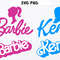 Barbie and Ken SVG & PNG Digital Files - Perfect for Crafts, Scrapbooking - 1.jpg