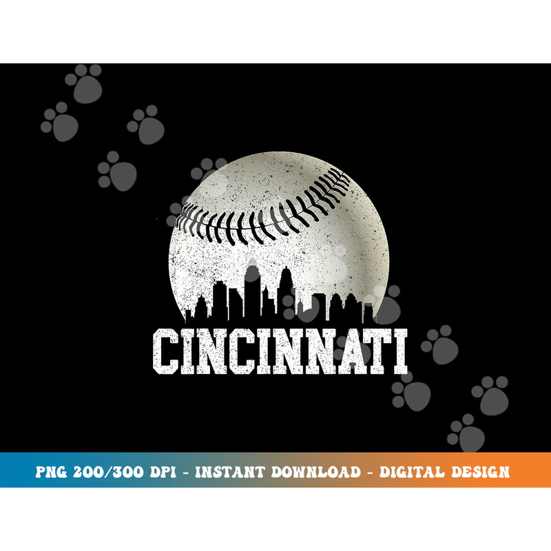 Cincinnati Vintage Baseball Distressed Gameday Retro png, sublimation copy.jpg