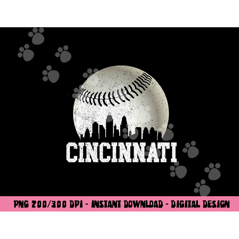 Cincinnati Vintage Baseball Distressed Gameday Retro png, sublimation copy.jpg