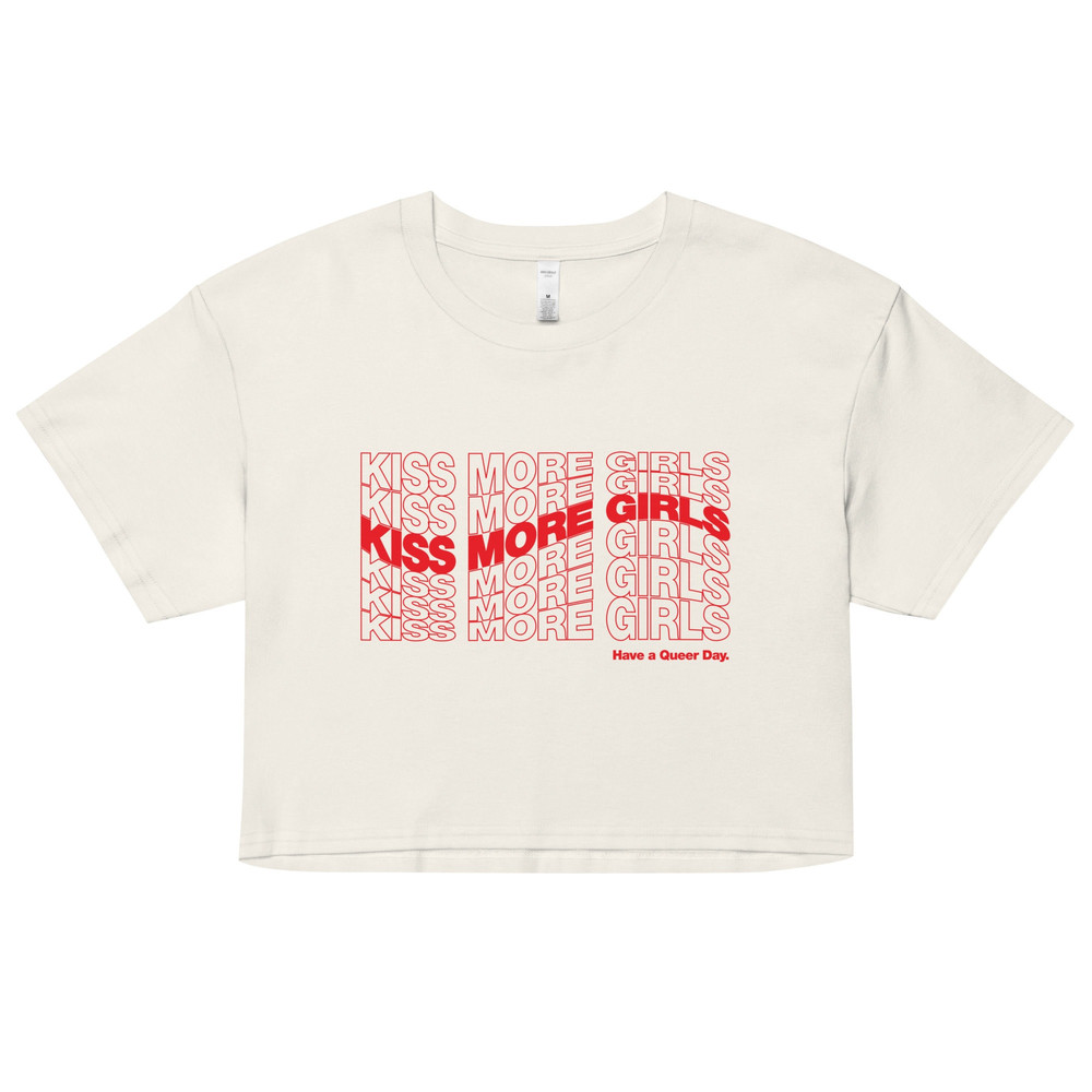 Kiss More Girls Pride crop top Live Laugh Lesbian LGBTQ+ Pride Lesbian shirt Have a Queer Day - 5.jpg