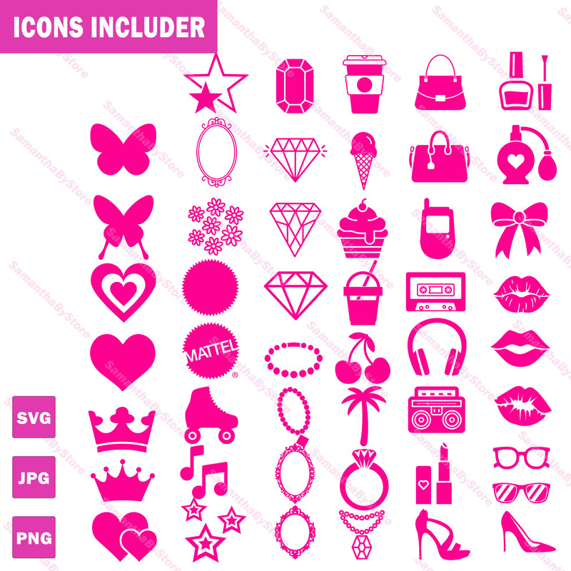 90+ Barb Logo, Barb Svg Png Jpg, Princess Silhouette, Girl Svg, Sticker Clipart, Svg Files for Cricut , Svg- Jpg - Png Decal - 5.jpg