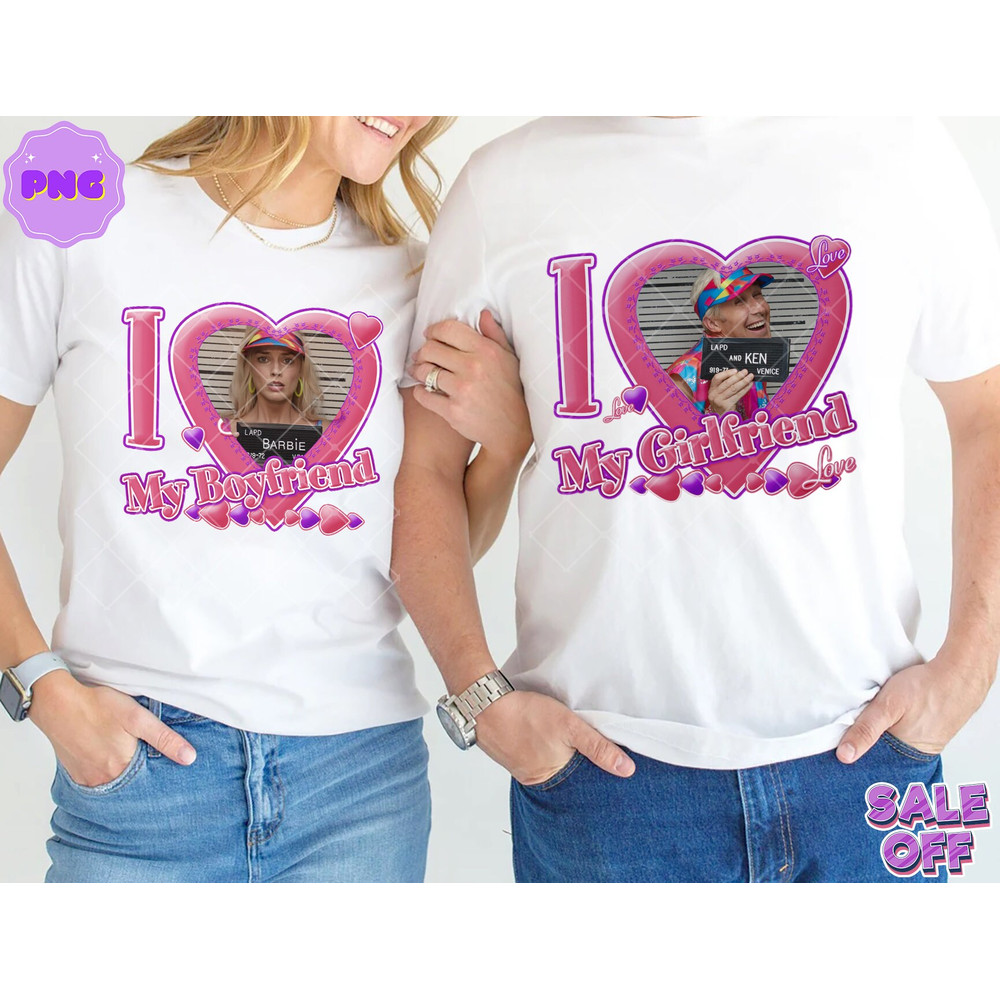 I Love My Boyfriend Girlfriend Barb Ken Png, Couple Barb Png, 90s aesthetic toy Png, gift idea for her, Y2K cali style, Pink Doll Baby Girl - 2.jpg