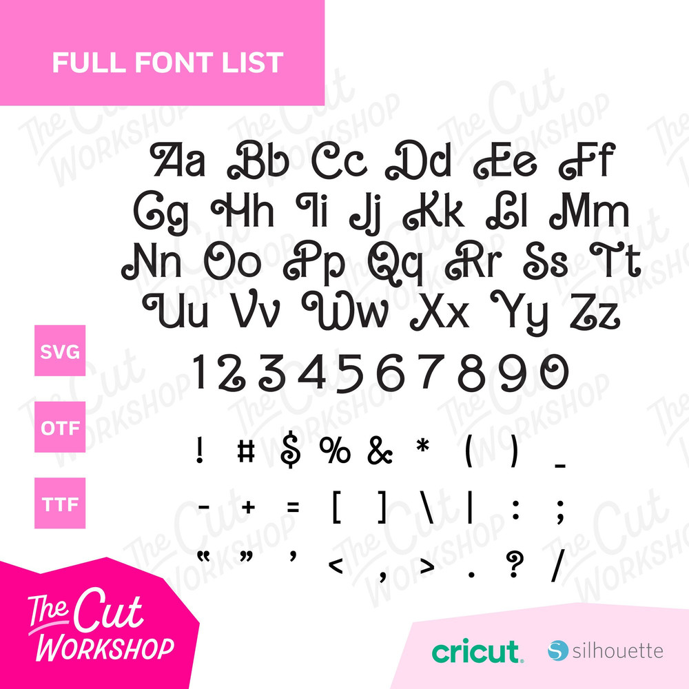 Retro Barbi Font Letters 1970s 1980s Curls Babe Doll includes bonus logos SVG OTF TTF Clipart Digital Download Sublimation Cricut Cut File - 2.jpg