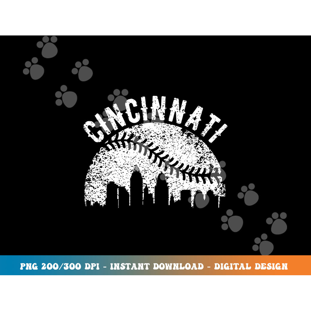 Cincinnati Vintage Baseball Tee Distressed Gameday Retro png, sublimation copy.jpg
