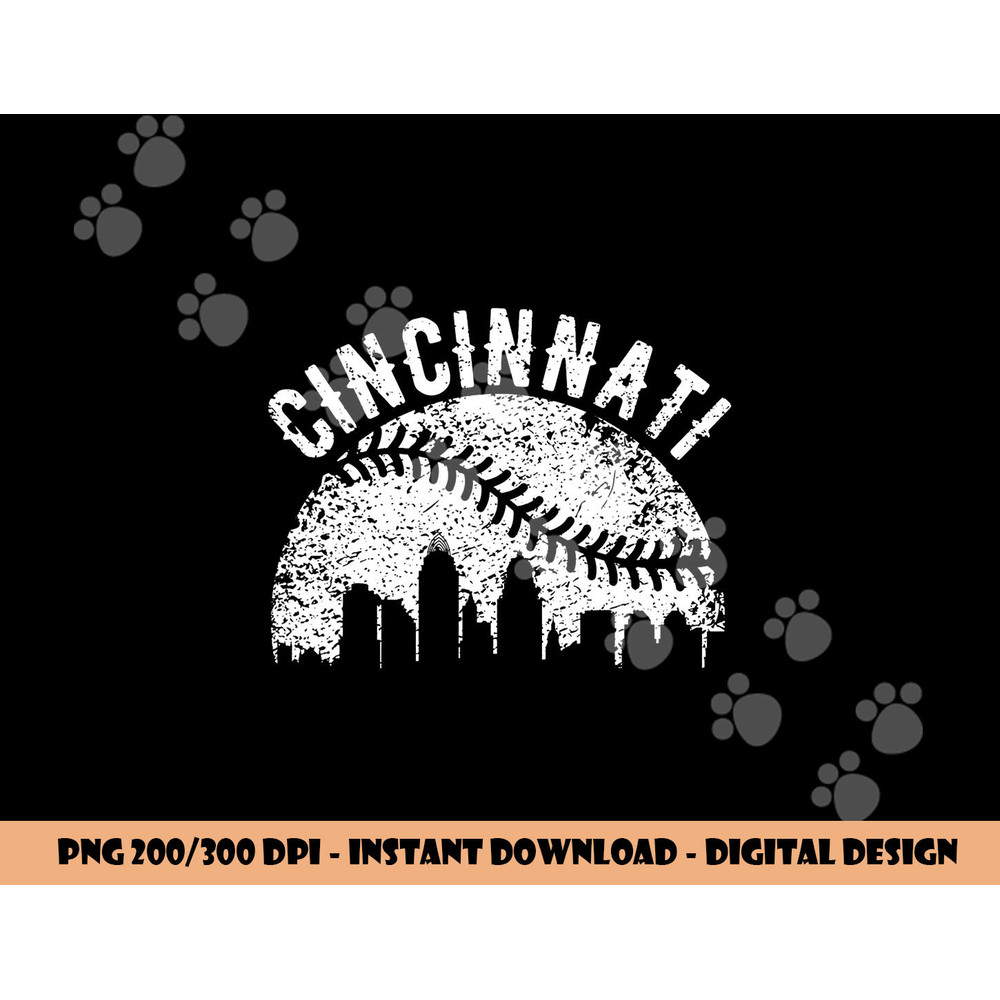 Cincinnati Vintage Baseball Tee Distressed Gameday Retro png, sublimation copy.jpg