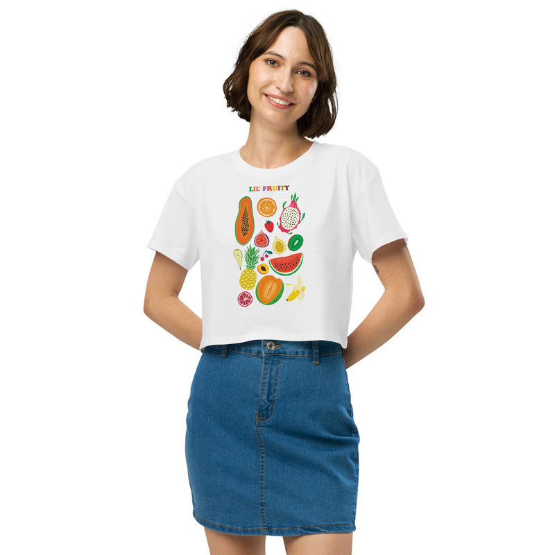 Lil Fruity Pride Crop Top, LGBTQ Fruits Shirt, Subtle Lesbian Shirt, Fruity Lesbian Shirt, Cute Funny Lesbian Shirt, LGBTQ Pride - 1.jpg