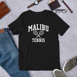 malibu tennis short-sleeve unisex t-shirt malibu shirt