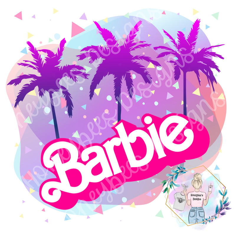 Malibu Barb Logo Pink DollbeachPNGshirt printseamless filebow fileblanket filefabric file - 1.jpg