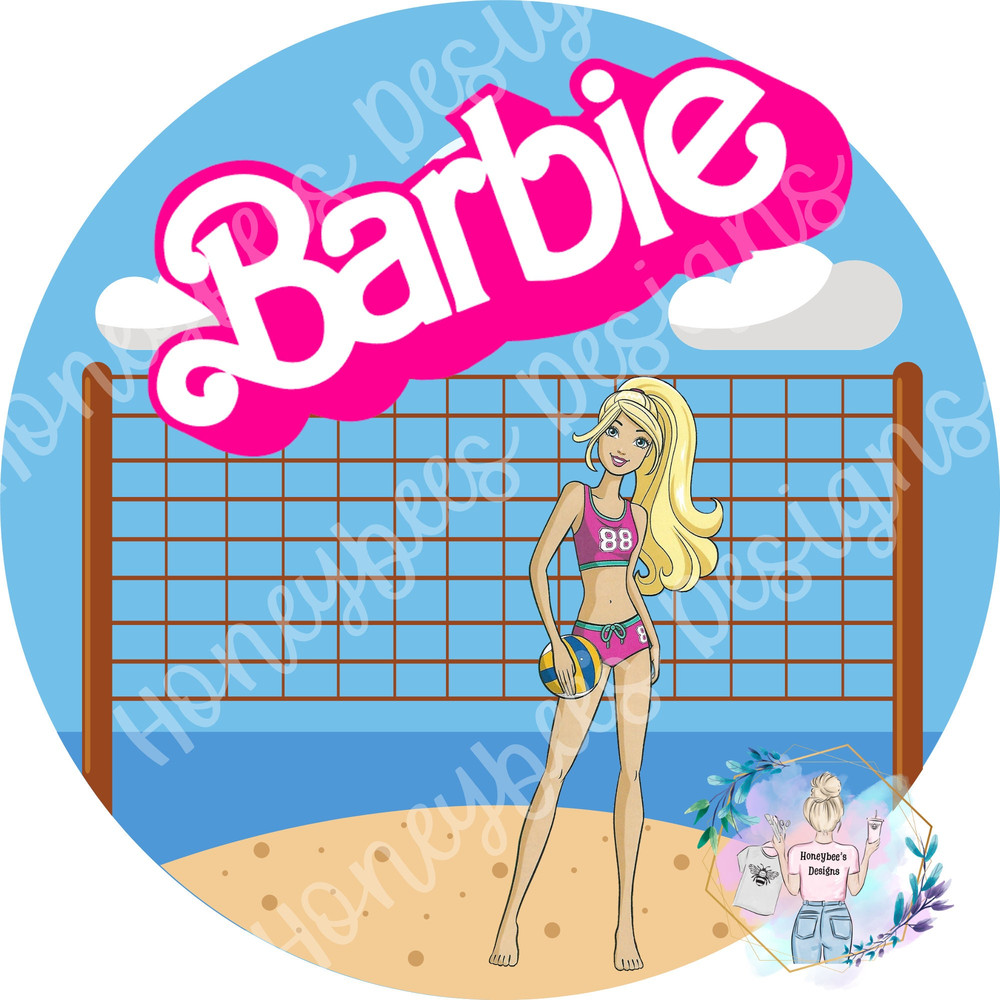 Malibu Barb VOLLEYBALL Pink DollbeachPNGshirt printseamless filebow fileblanket filefabric file - 1.jpg