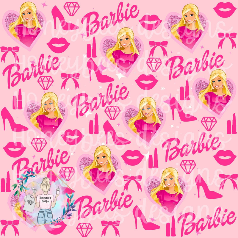 Pink dollpinkStilettoslipstick diamondsbowsSeamless Fileblanket filedigital file - 1.jpg