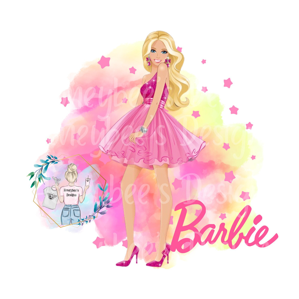 Pink DollStarspink dressLOGOPNGshirt printseamless filebow fileblanket filefabric file - 1.jpg
