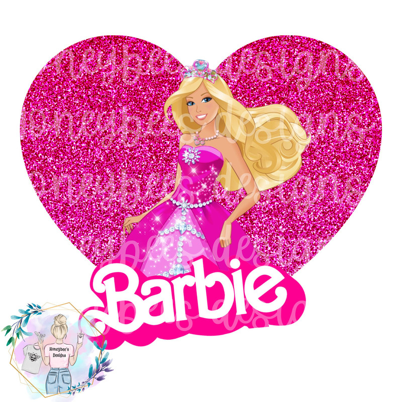 Queen Pink DollGlitterHeartPNGshirt printseamless filebow fileblanket filefabric file - 1.jpg