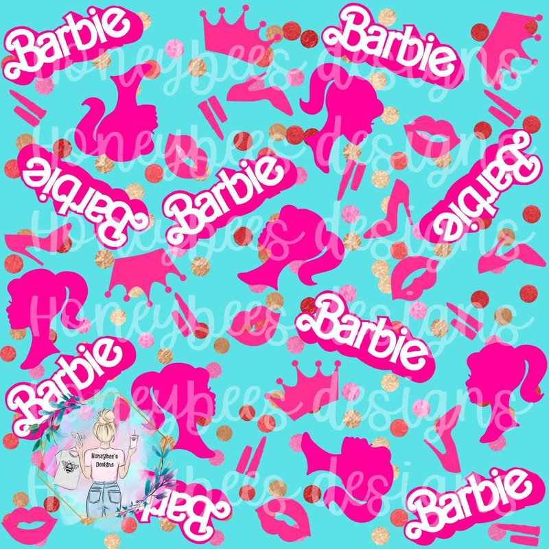 TurquoiseDotspink doll Seamless Filebow fileblanket file - 1.jpg