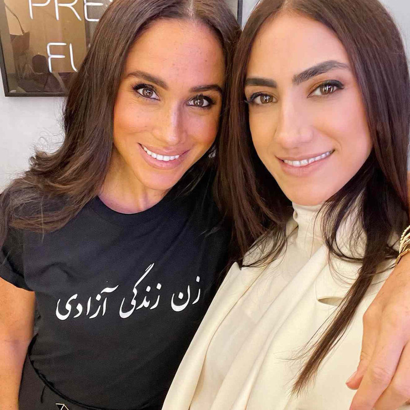 Meghan Markle Mahsa Amini Unisex t-shirt Meghan Markle Iran t shirt Women Life Freedom in Persian - 1.jpg