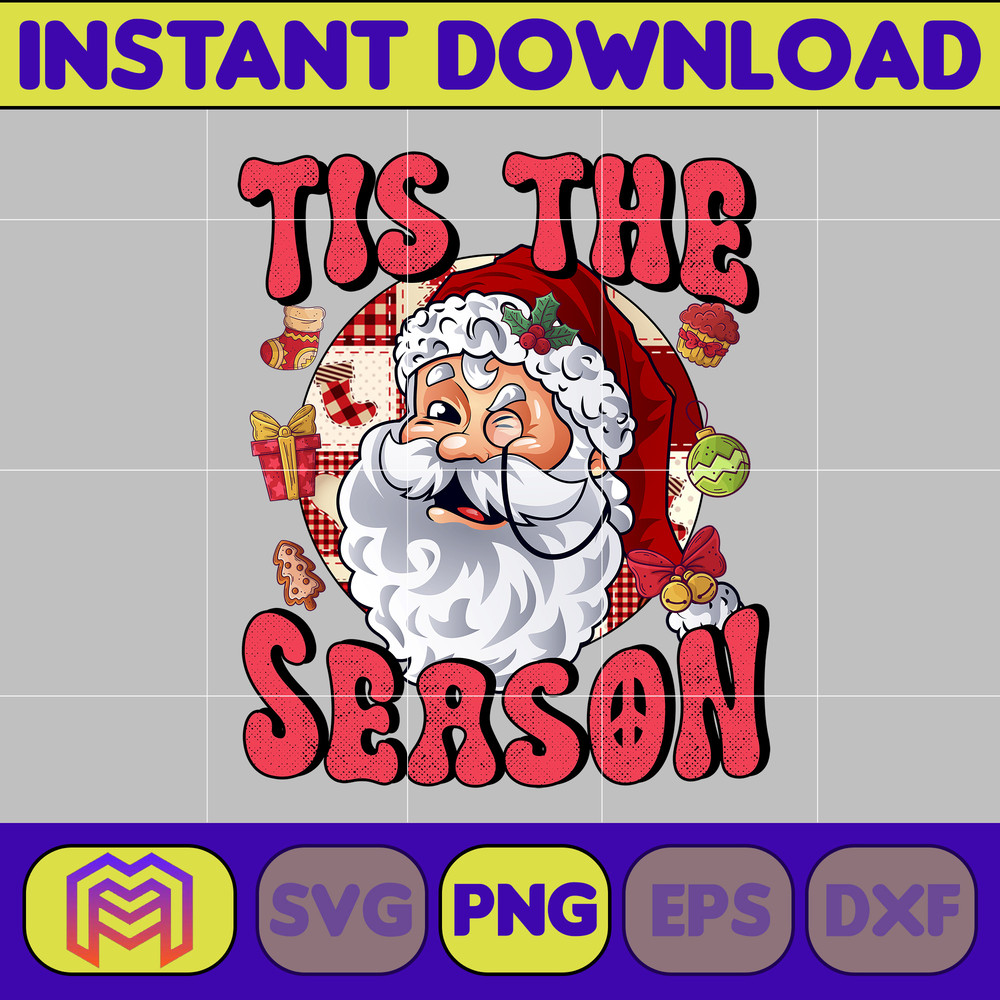 Retro Christmas Sublimation PNG, Christmas png, Holly png, Santa png, Jingle png, Retro Christmas png (1).jpg