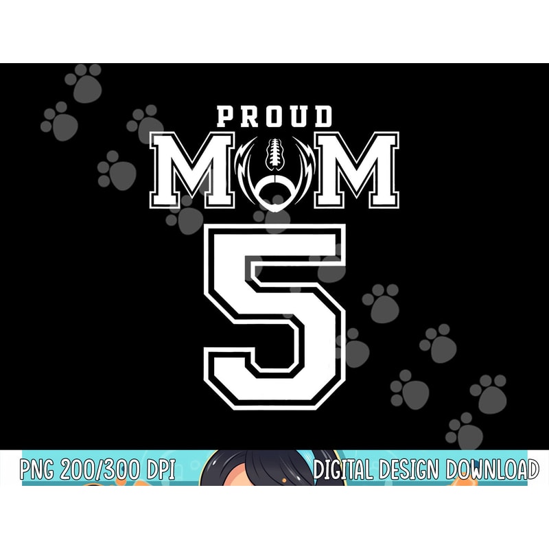Custom Proud Football Mom Number 5 Personalized For Women png, sublimation copy.jpg