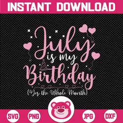 july is my birthday yes the whole month funny july birthday svg, july birthday svg, digital download