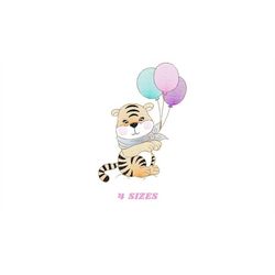 Tiger embroidery design - Animals embroidery designs machine embroidery pattern - Boy baby embroidery file - Tiger rippl