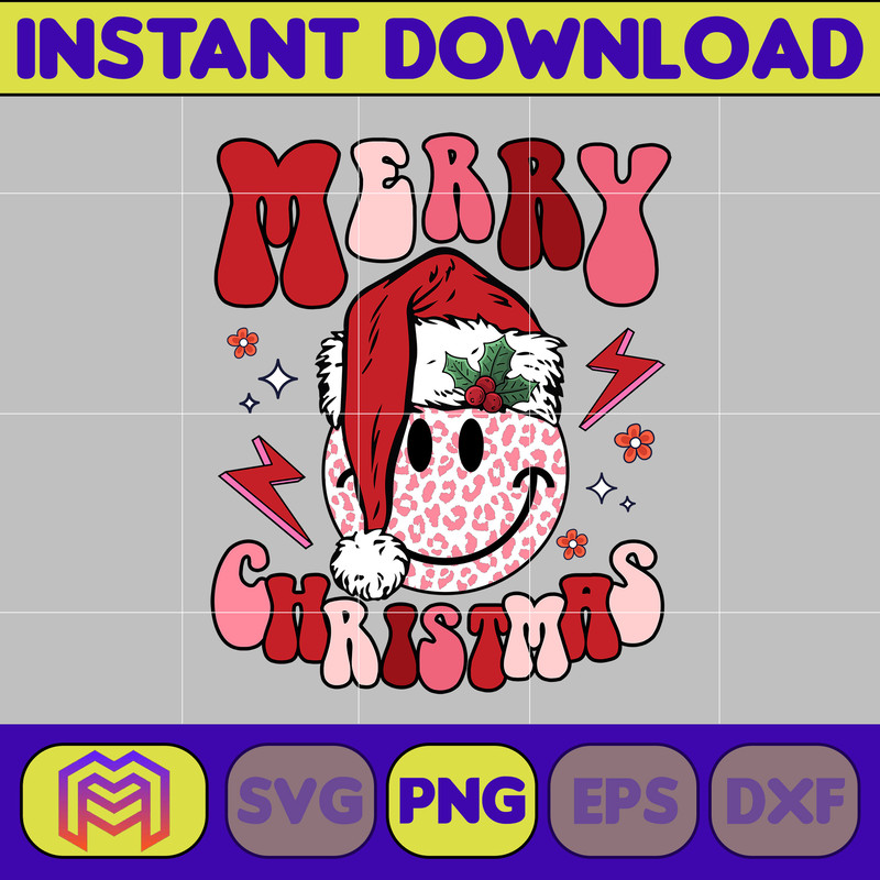 Retro Christmas Sublimation PNG, Christmas png, Holly png, Santa png, Jingle png, Retro Christmas png (4).jpg