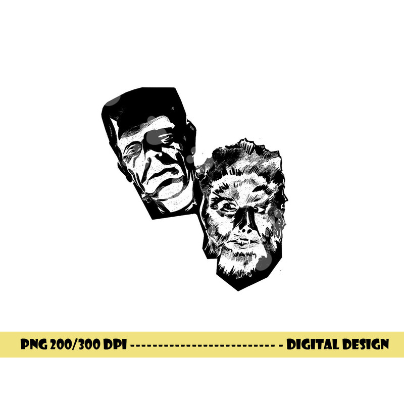 Classic Halloween Monster Poster Horror Movie Werewolf png,sublimation copy.jpg