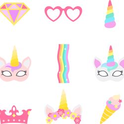 the unicorn svg, unicorn crown svg, unicorn head svg, unicorn girl svg, unicorn face floral svg, instant download