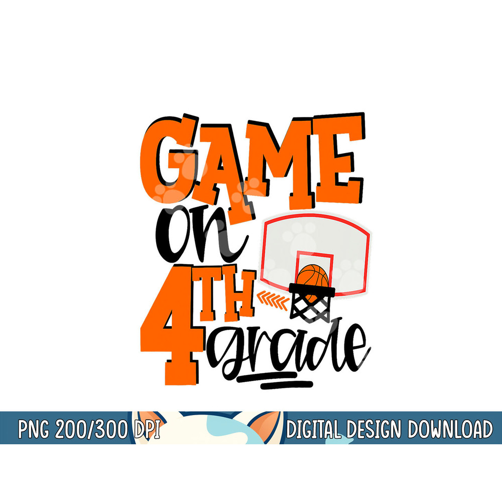 Game On 4th Grade Fun Basketball School T Shirt copy.jpg