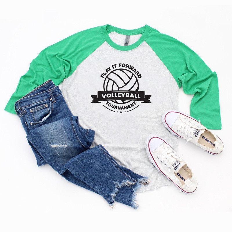 Play It Forward Volleyball Tournament raglan baseball shirt The Summer I Turned Pretty Team Belly Printed on Back - 1.jpg