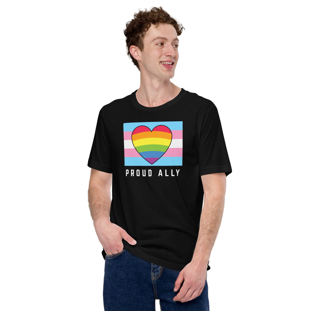 Pride Ally Shirts  Proud Ally Unisex t-shirt  LGBTQ Ally T Shirt   LGBT Support Outfit   LGBTQIA For Ally  You Are Safe With Me - 4.jpg