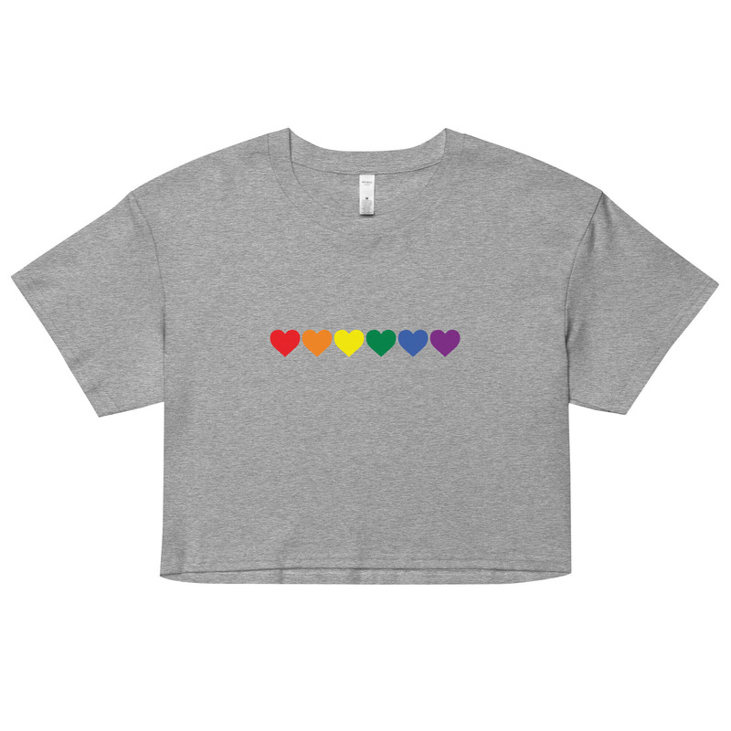 Pride Crop Top Rainbow Flag Love Hearts Live Laugh Lesbian LGBTQ+ Pride Lesbian shirt - 2.jpg