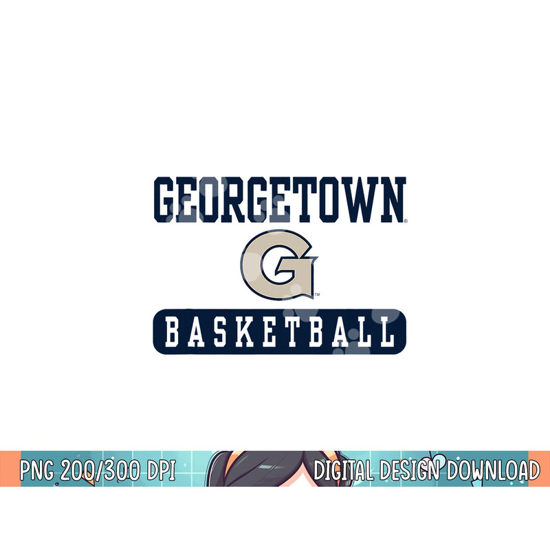 Georgetown Hoyas Basketball White Officially Licensed png, sublimation copy.jpg