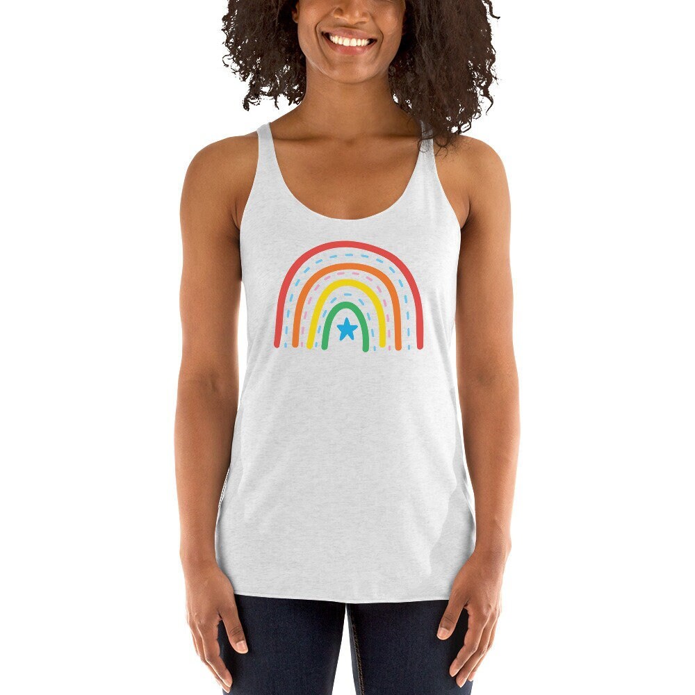 Rainbow tank top  Women's Racerback Tank  LGBTQ+ Pride 2023 - 1.jpg