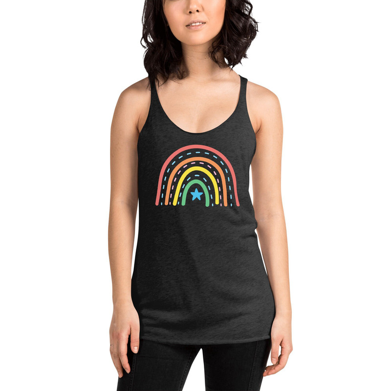 Rainbow tank top  Women's Racerback Tank  LGBTQ+ Pride 2023 - 2.jpg