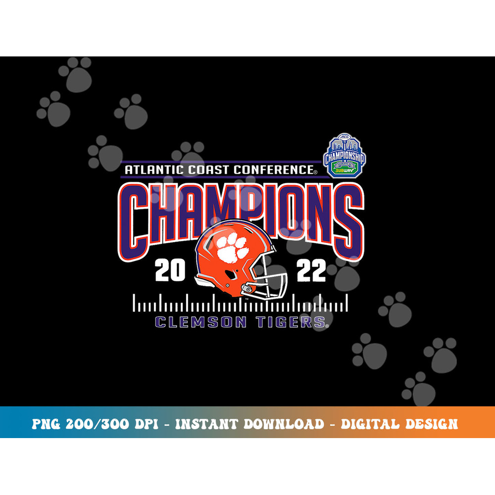 Clemson Tigers ACC Champs 2022 Football Helmet Orange png, sublimation copy.jpg