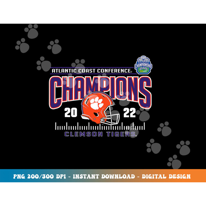 Clemson Tigers ACC Champs 2022 Football Helmet Orange png, sublimation copy.jpg