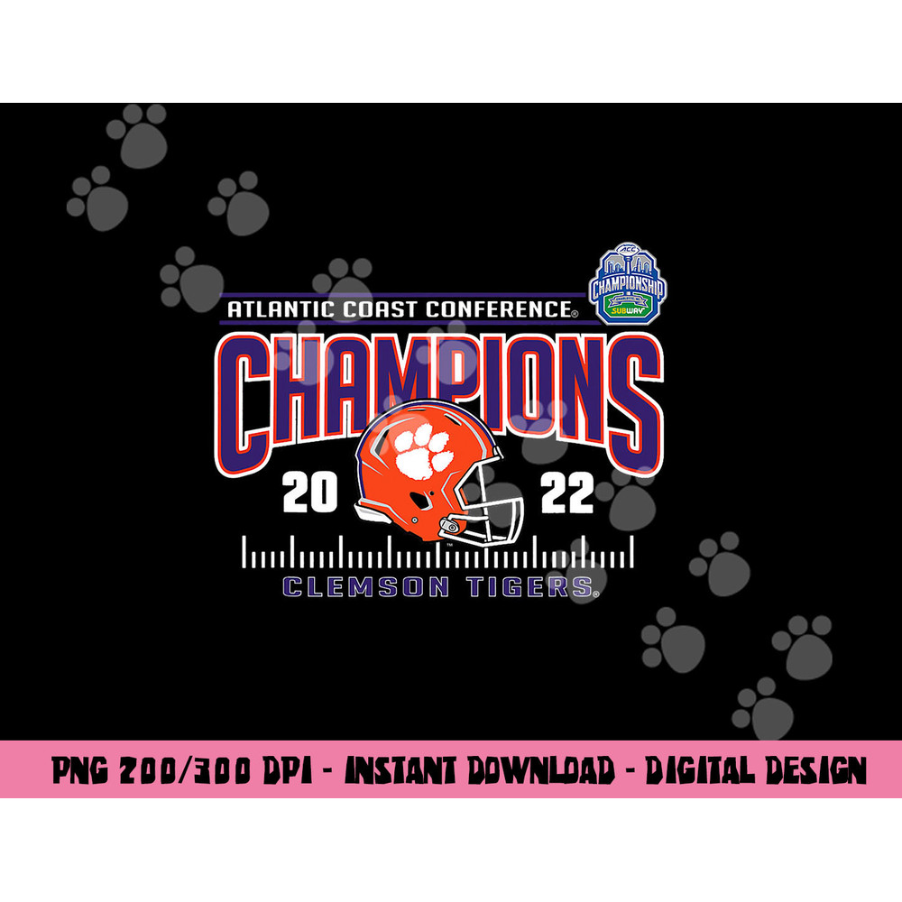 Clemson Tigers ACC Champs 2022 Football Helmet Orange png, sublimation copy.jpg