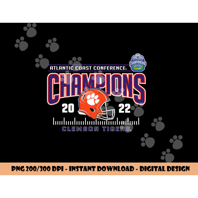 Clemson Tigers ACC Champs 2022 Football Helmet Orange png, sublimation copy.jpg