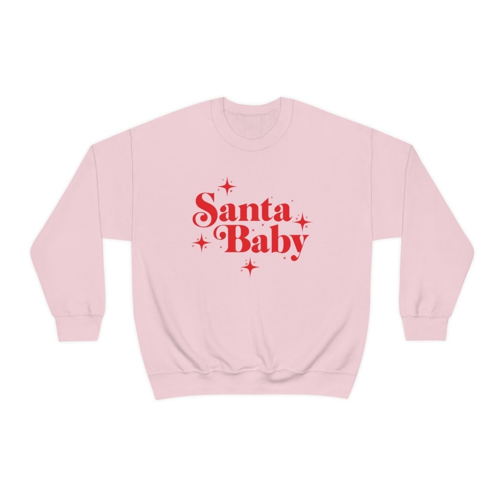 Santa Baby Sweatshirt Santa Baby sweater shirt jumper Holiday Crewneck Cute christmas shirt Gift for her - 2.jpg