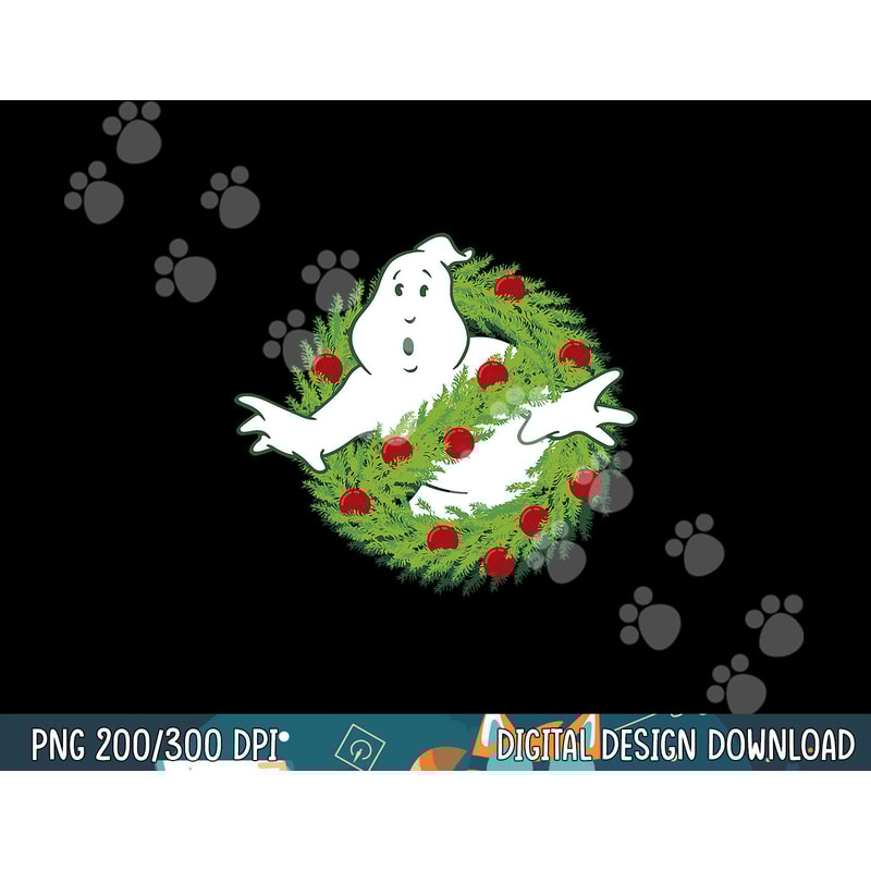 Ghostbusters Classic Logo Christmas Wreath Graphic png,sublimation png,sublimation copy.jpg