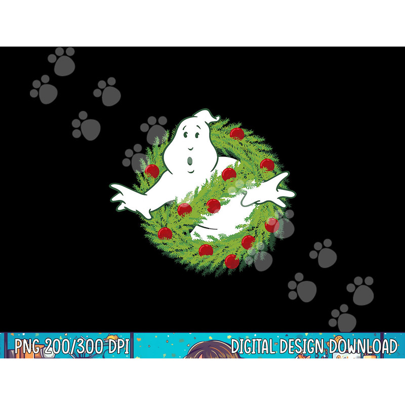 Ghostbusters Classic Logo Christmas Wreath Graphic png,sublimation png,sublimation copy.jpg