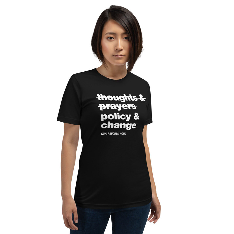 The view T-Shirt Thoughts and prayers policy change shirt Stop gun violence now Whoopi Goldberg - 2.jpg