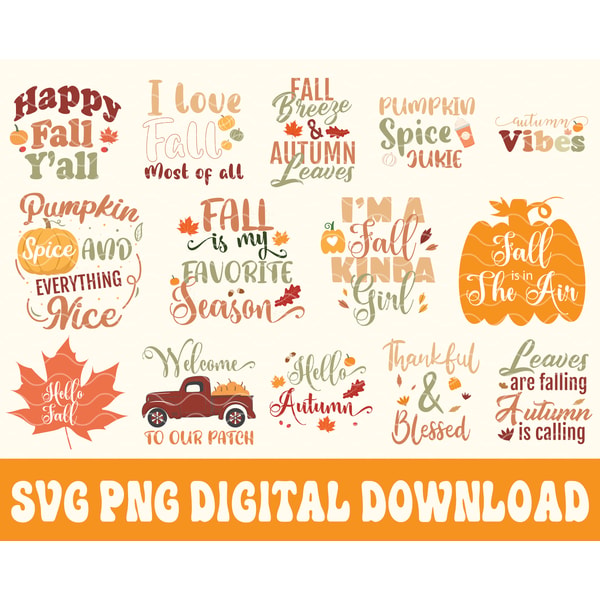 Fall Script Svg Fall SVG, Fall SVG Bundle, Autumn Svg, Thanksgiving Svg, Fal - Inspire ...