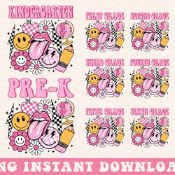 back to school bundle, kindergarten, pre k png, first day of school