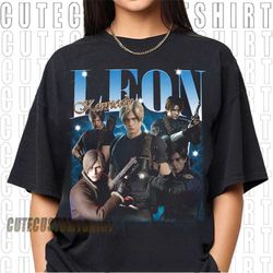leon kennedy vintage t-shirt, gift for women and man unisex t-shirt, taylor shirt, ed sheeran,jonas shirt,oversized shir