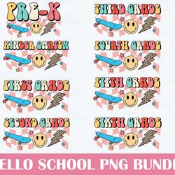 back to school png bundle, first day of school png, grade png bundle