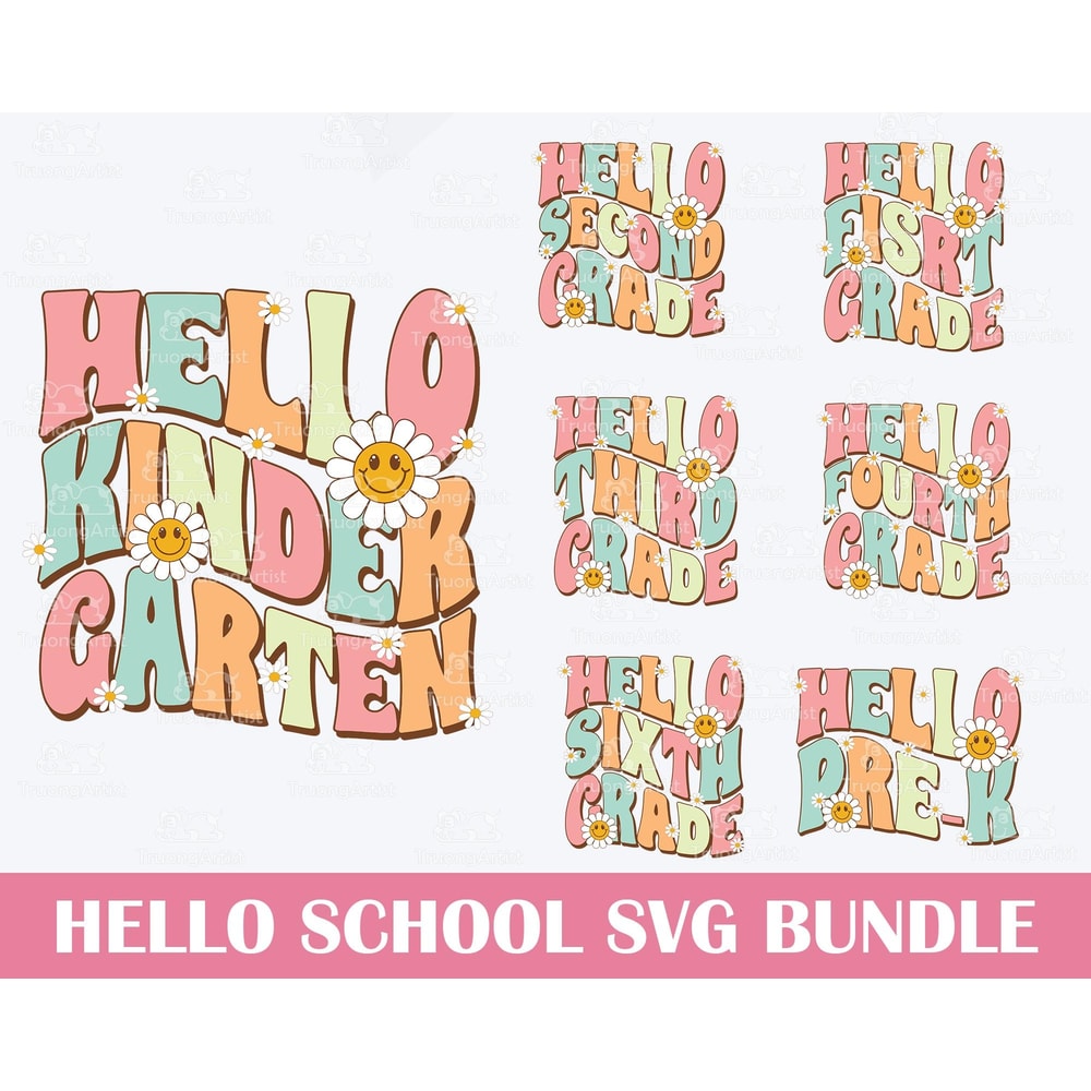 Back To School Svg Png Bundle, First Day Of School Svg, Hello School Svg, Grade Bundle, Hello Pre Kindergarten 1st 2nd 3rd 4th 5th Grade Svg - 1.jpg