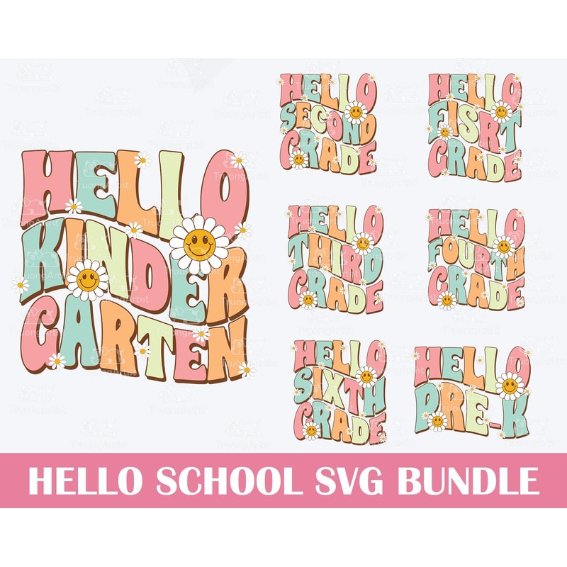 Back To School Svg Png Bundle, First Day Of School Svg, Hello School Svg, Grade Bundle, Hello Pre Kindergarten 1st 2nd 3rd 4th 5th Grade Svg - 1.jpg