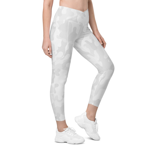White Camo Leggings White Camouflage Crossover legging - Inspire Uplift