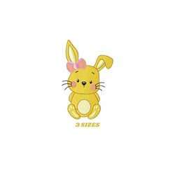 Bunny embroidery design - Rabbit embroidery designs machine embroidery pattern - Baby girl embroidery file - jef pes dst