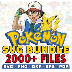 pokemon svg bundle, layered svg files, cartoon svg, pokemon clipart, pikachu svg, pokemon font, pokemon cricut svg, svg