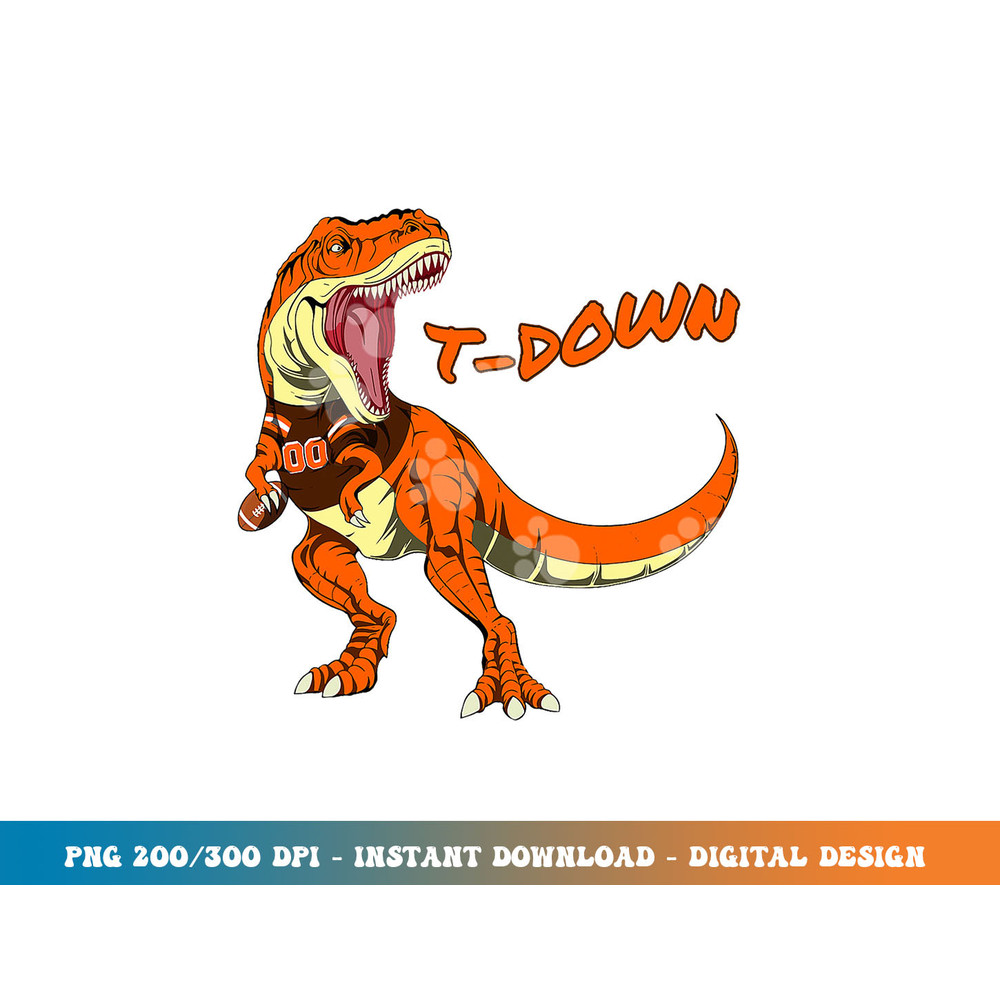 Cleveland Dinosaur Tyrannosaurus Rex Football Touchdown Kids png, sublimation copy.jpg